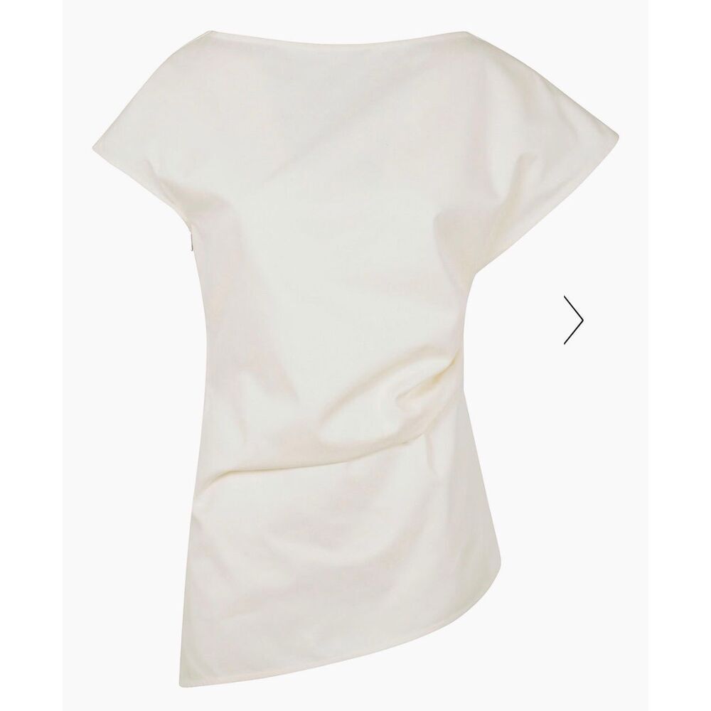 J.W. Anderson Asymmetric Draped Top in Ivory NWT Size 6